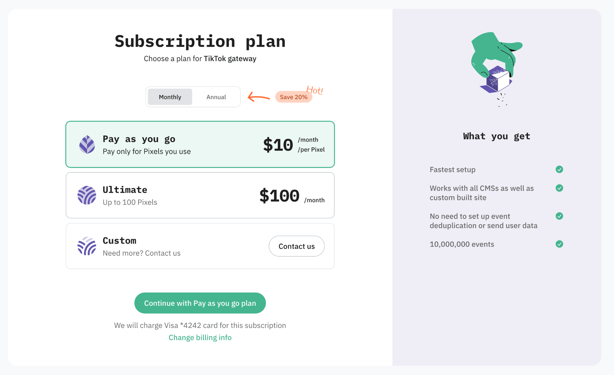 Select a subscription plan