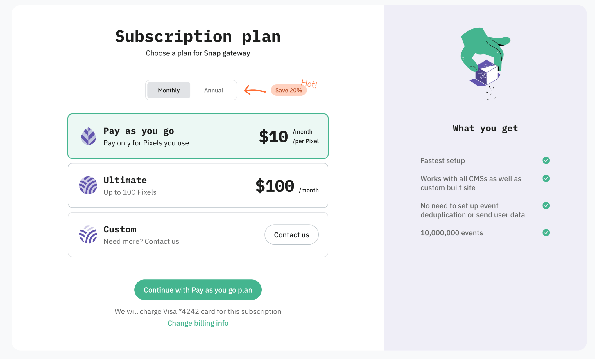 Select a subscription plan