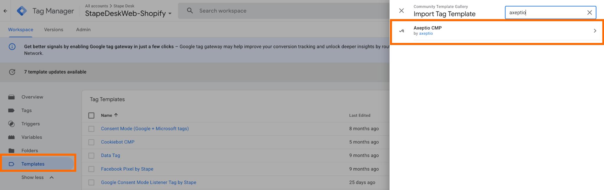 Integrate Axeptio with GTM and set up consent via GTM