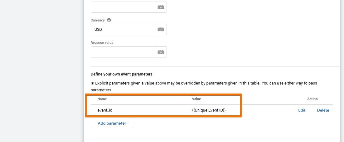 add event_id parameter