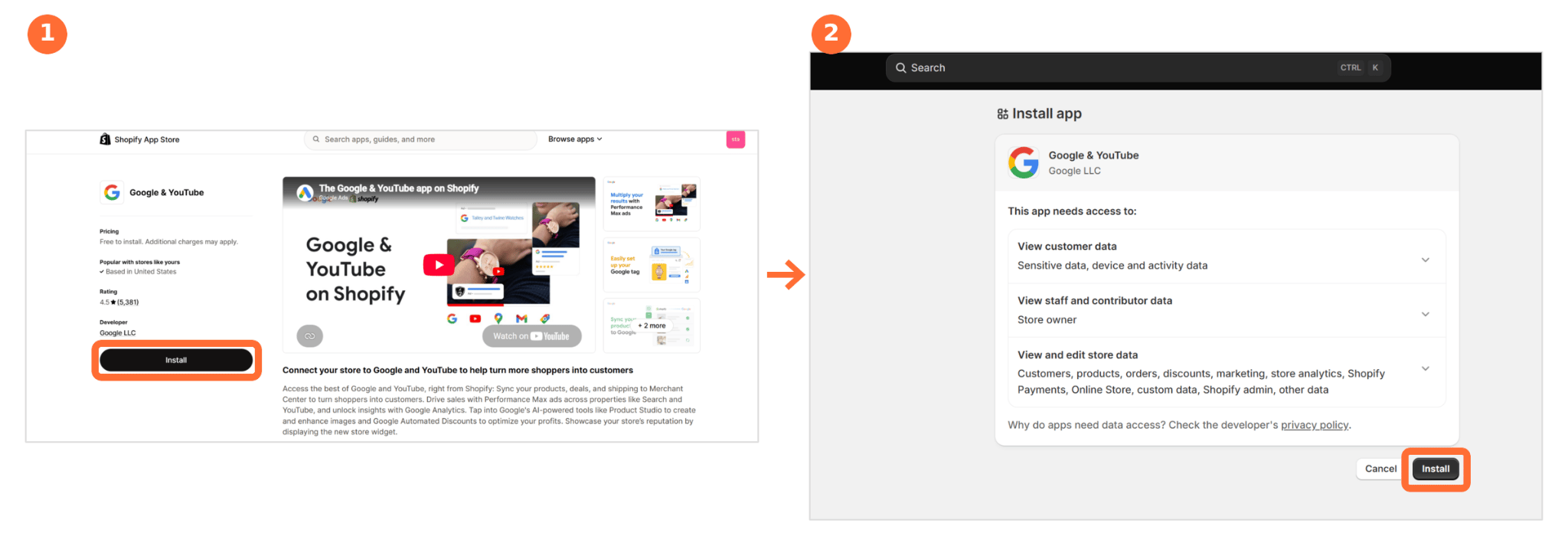 Install the Google &amp; YouTube App
