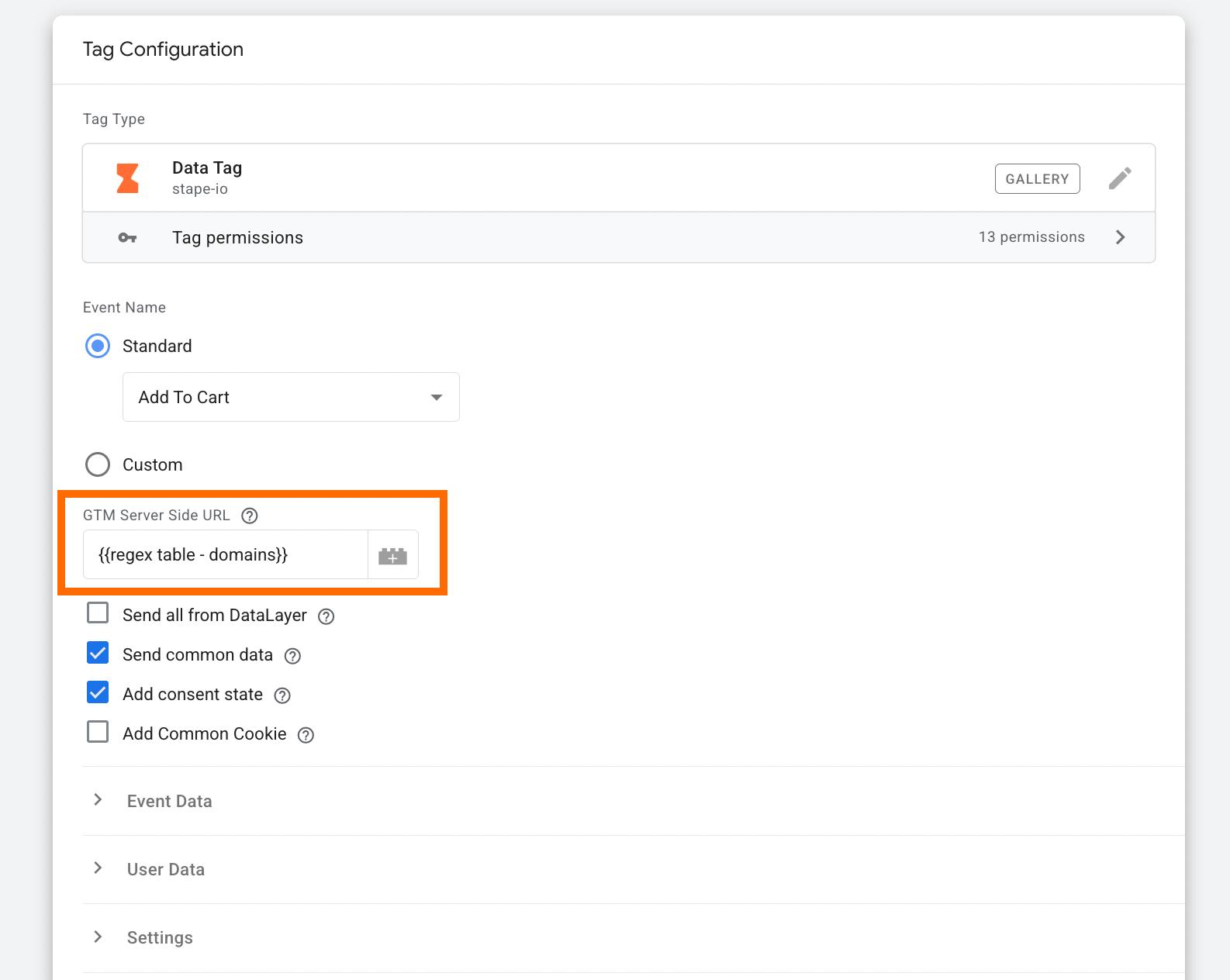 Update server-side URLs