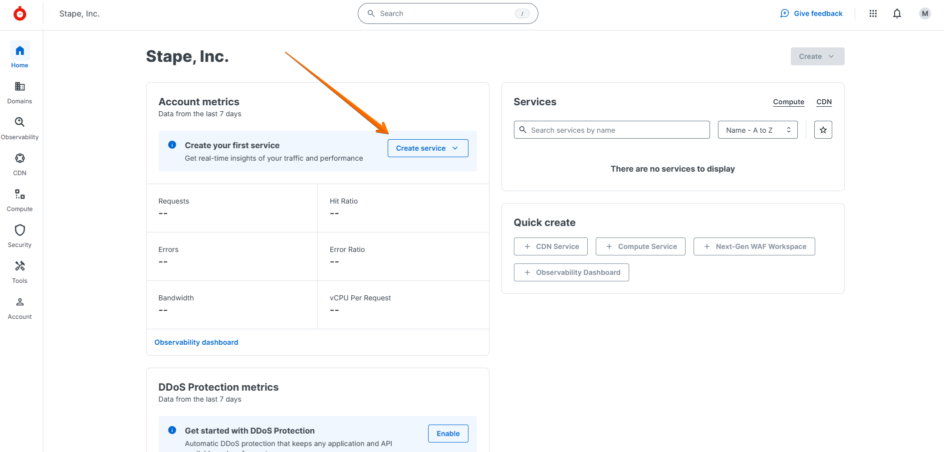 Create a host for your Fastly service