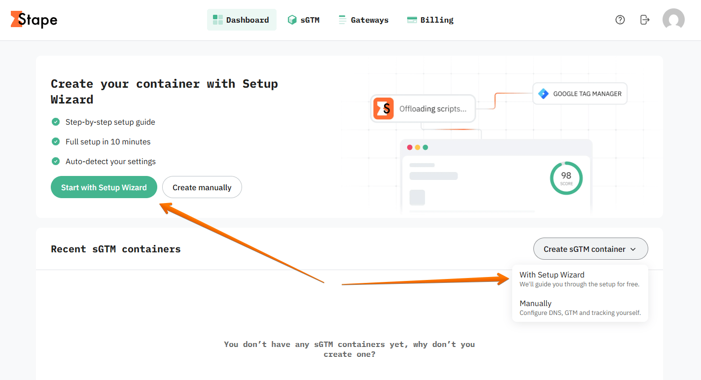 Select With Setup Wizard