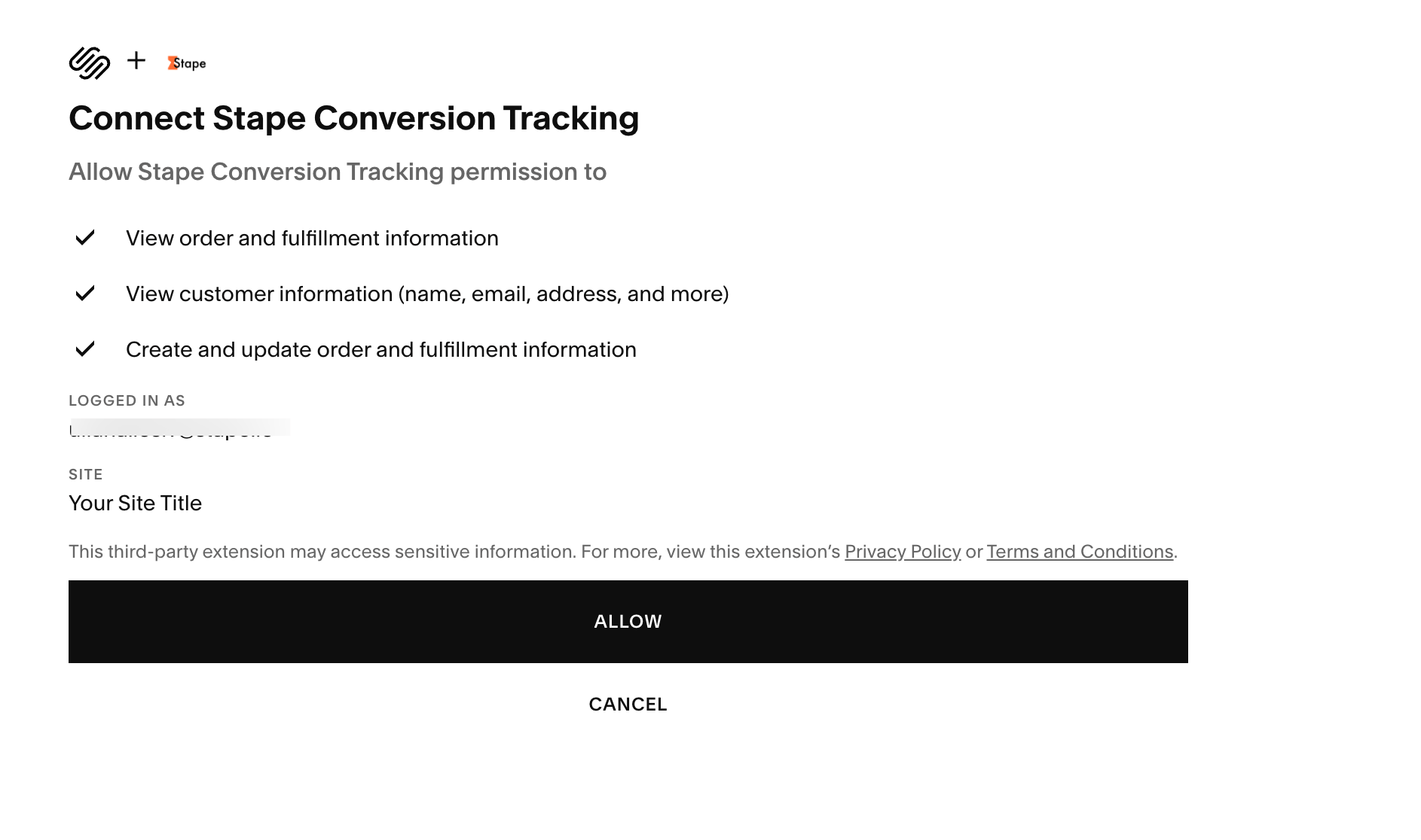 Stape Conversion Tracking app