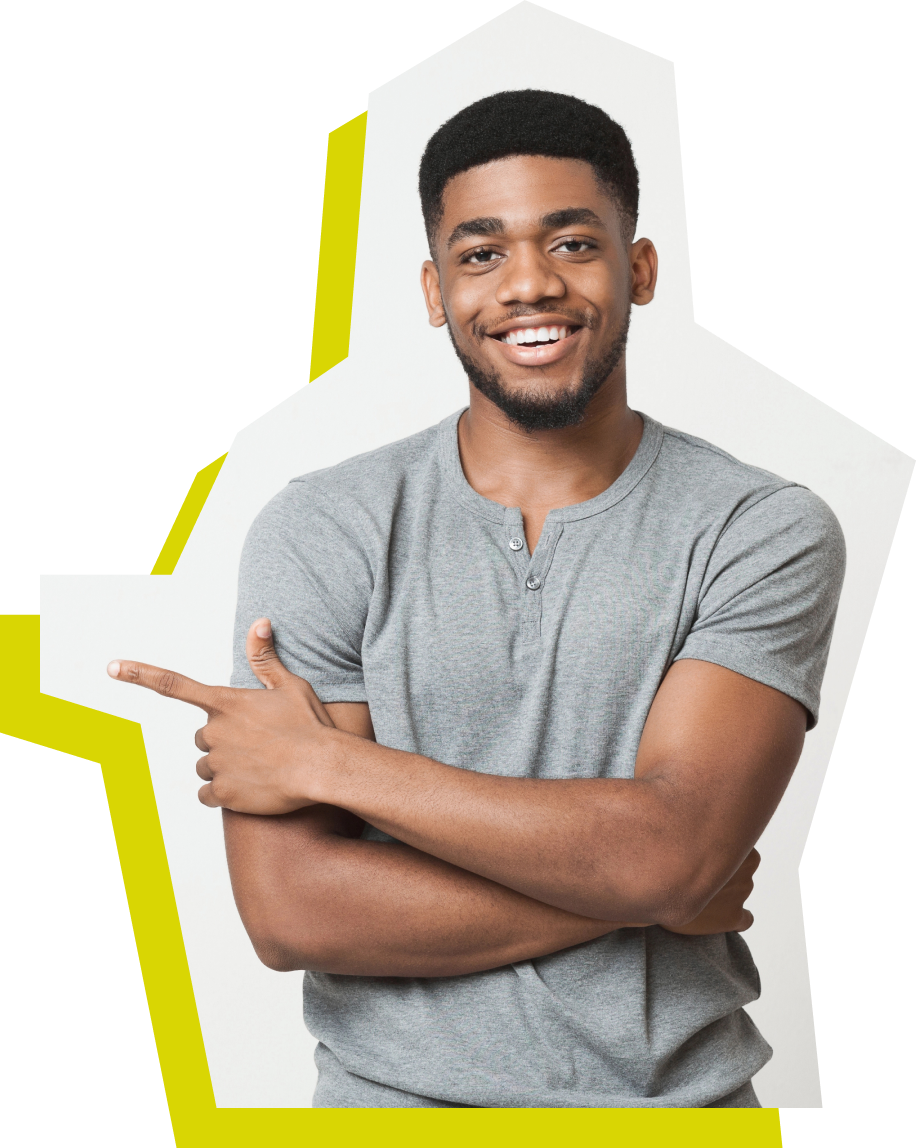 Homme souriant passerelle Snapchat