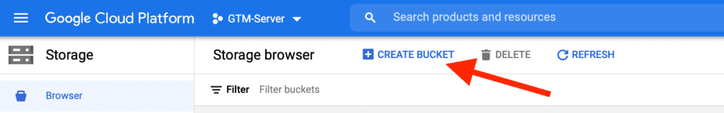 google cloud platform create bucket
