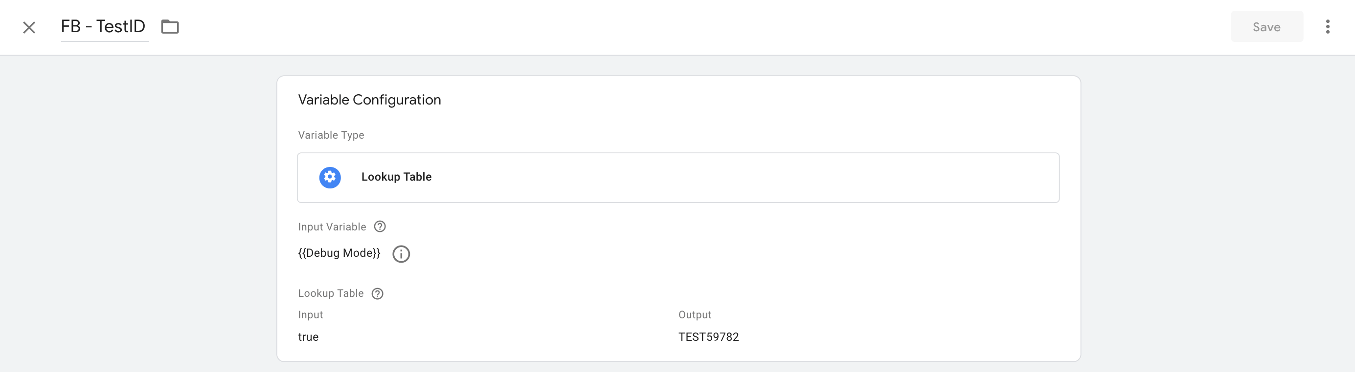 Create Facebook test ID Google Tag Manager