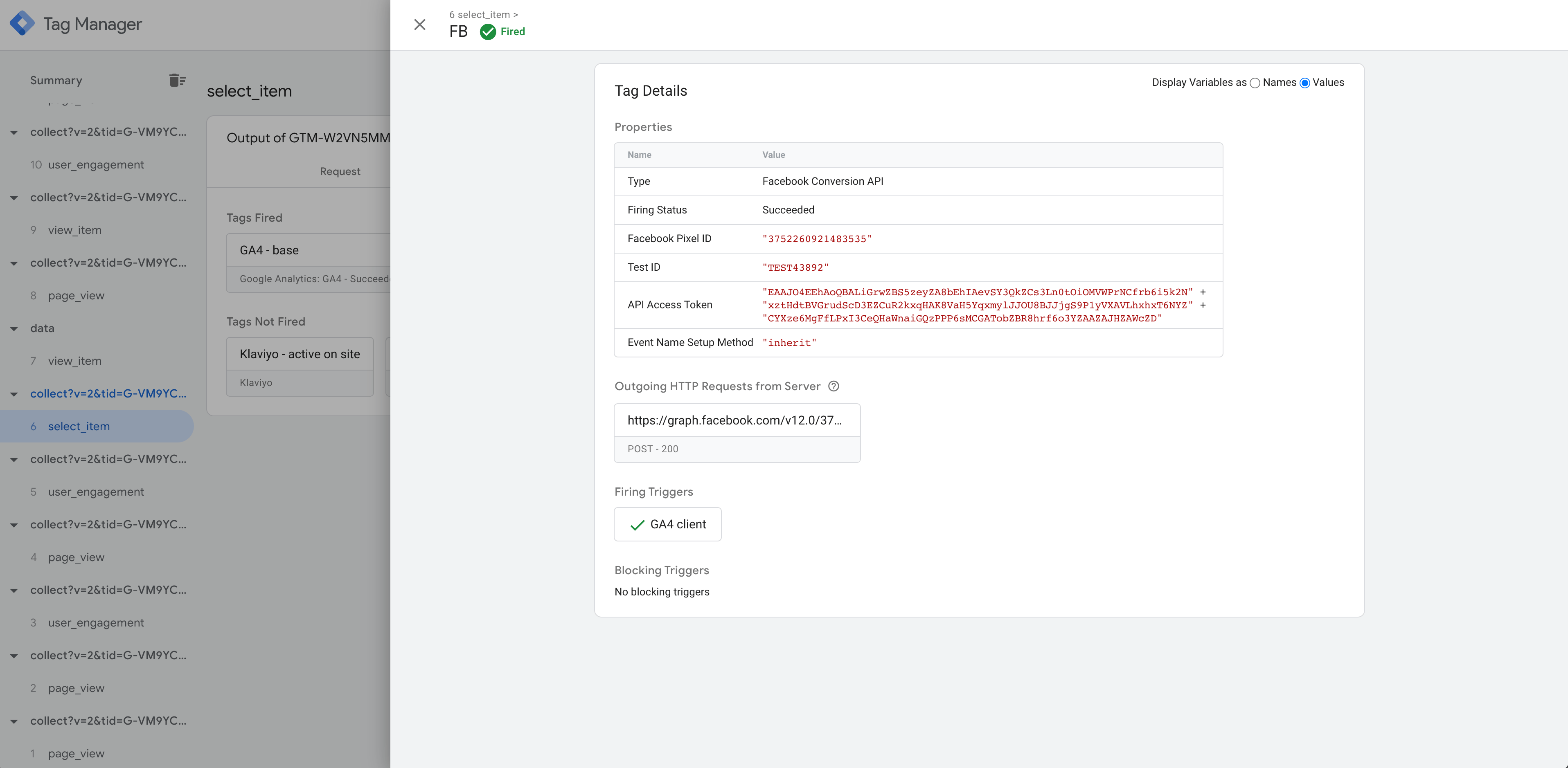 Test Facebook CAPI in server Google Tag Manager