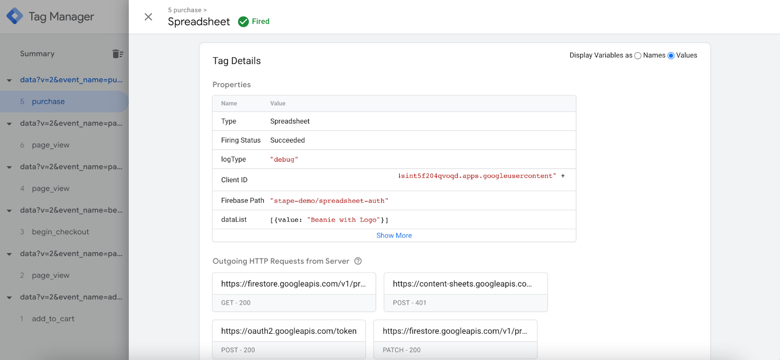 Google Sheets 