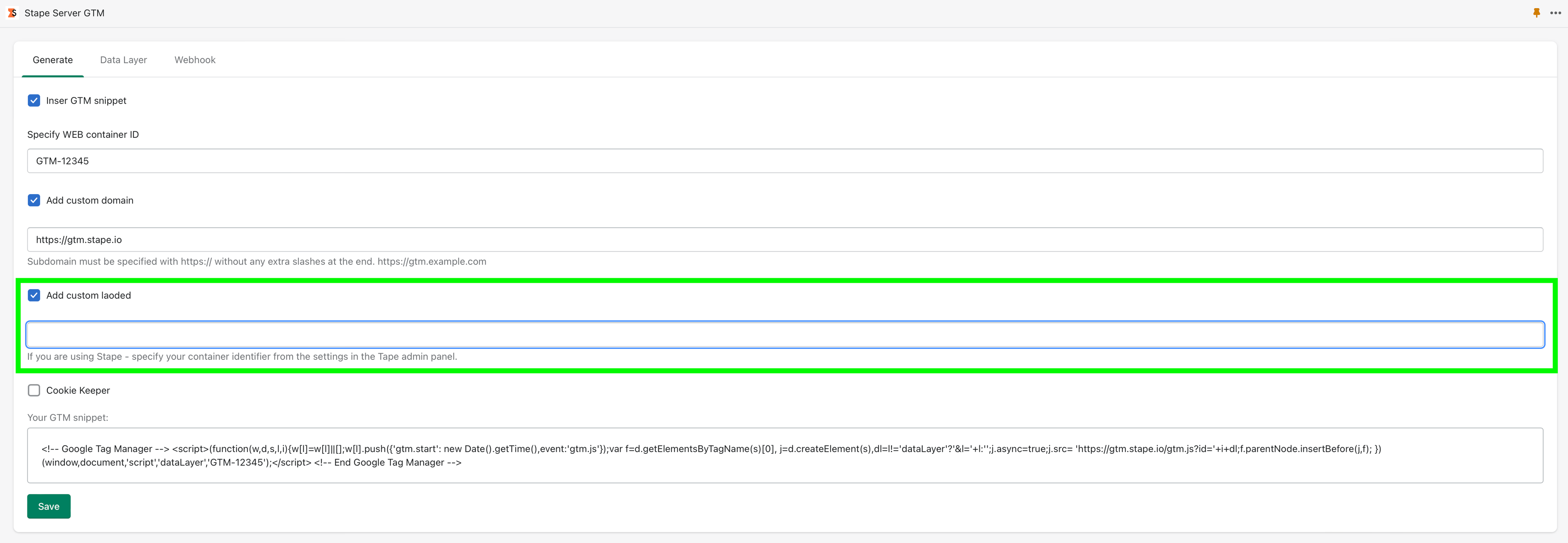 Add a custom loader