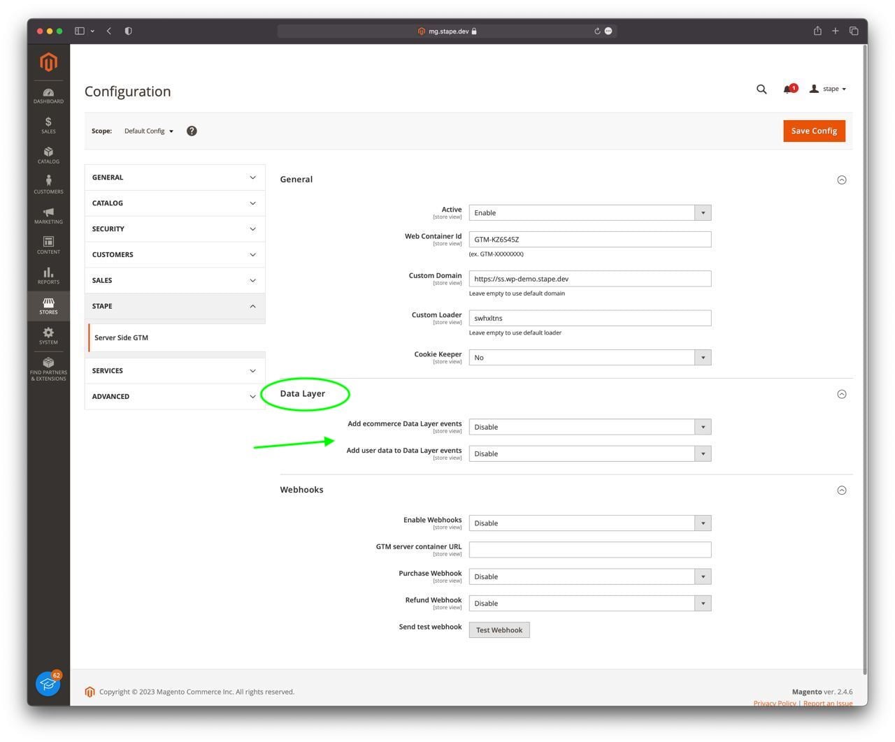 data layer for magento 2