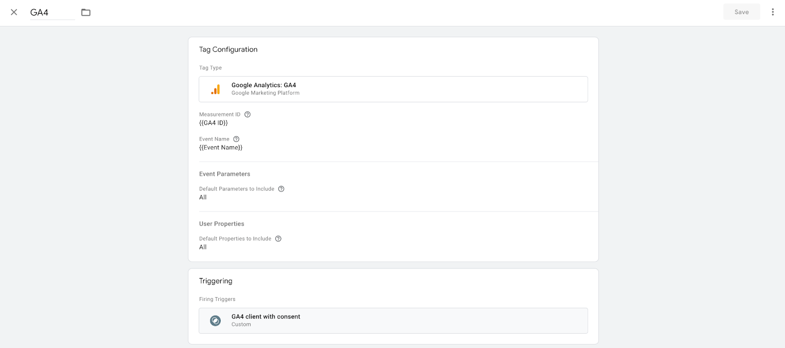 Google Analytics 4 tag 