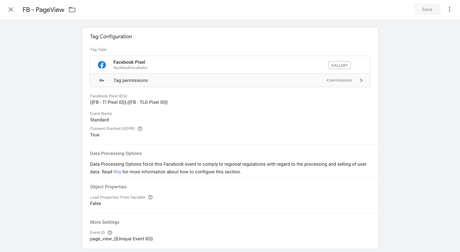Deduplication settings