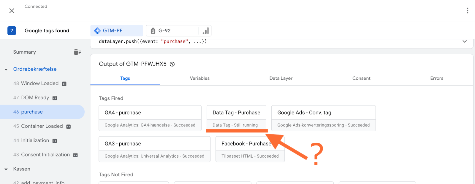 "Still running" status in your Google Tag Manager