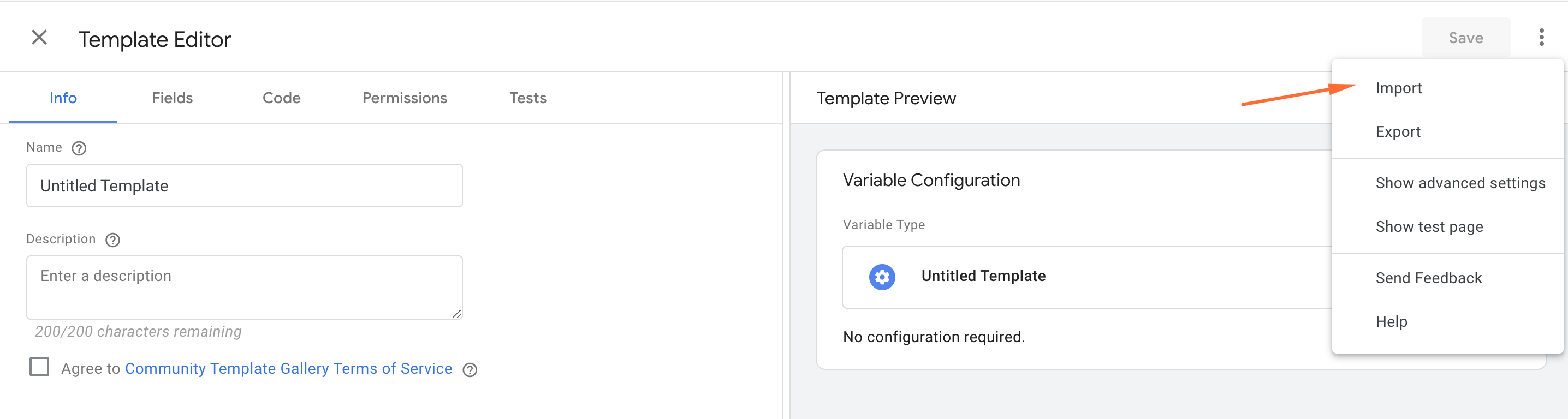 Import Object Builder Variable in Variable Templates of GTM