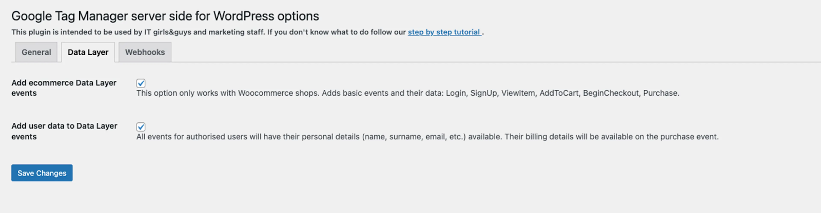 Data Layer from your eCommerce website