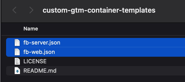 GTM templates for a custom website
