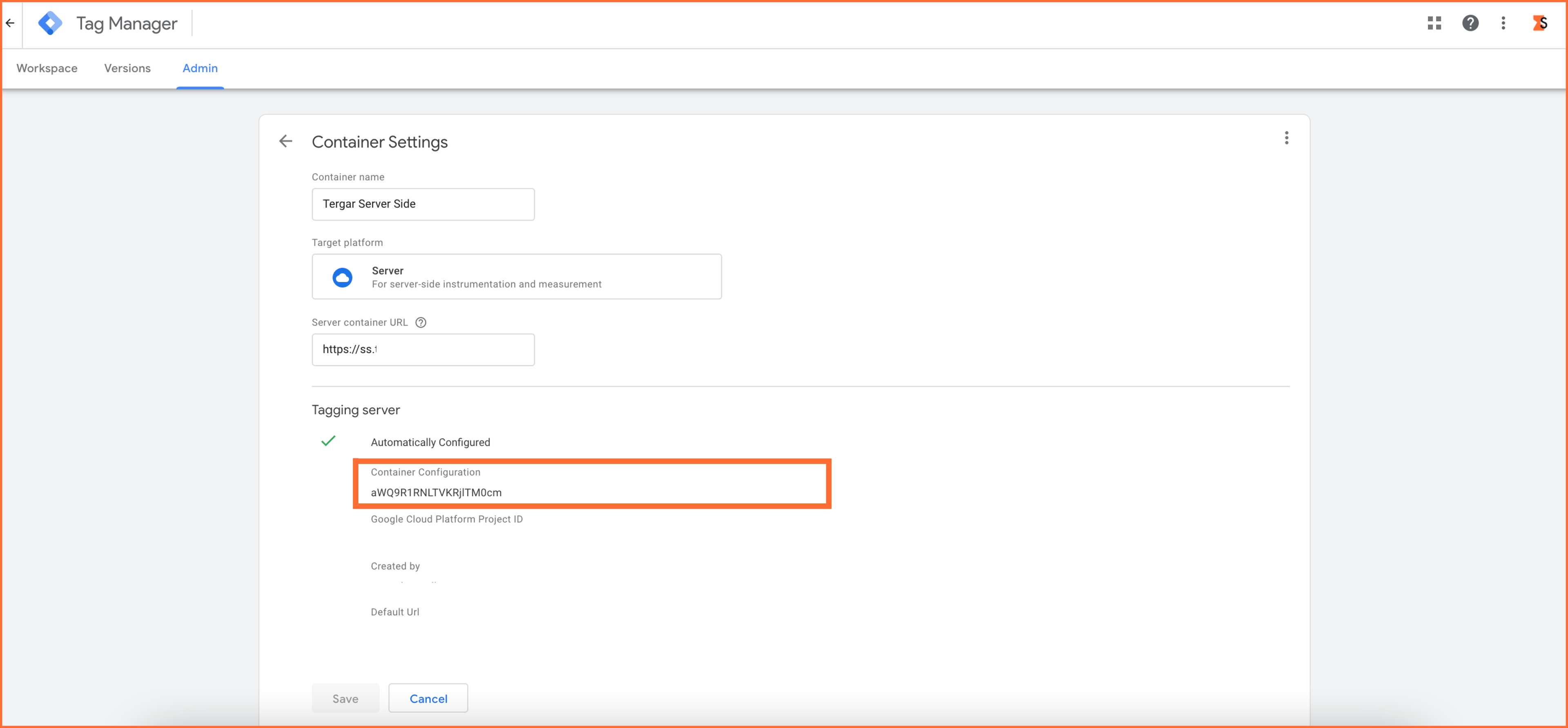 Container Configuration