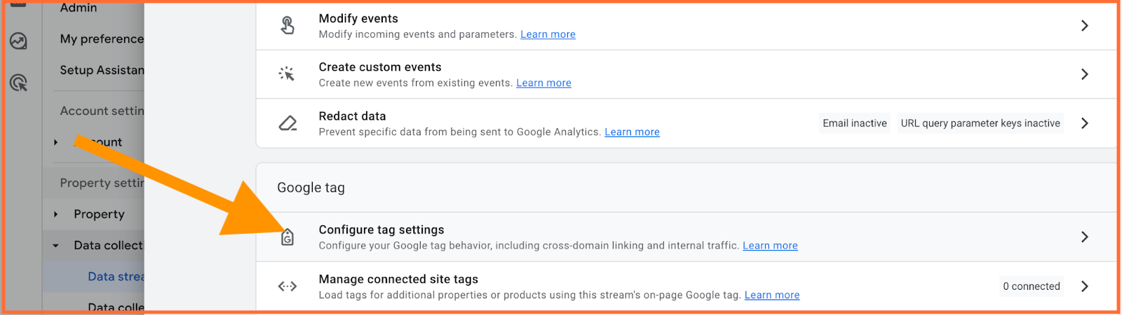 Definir configurações de tags