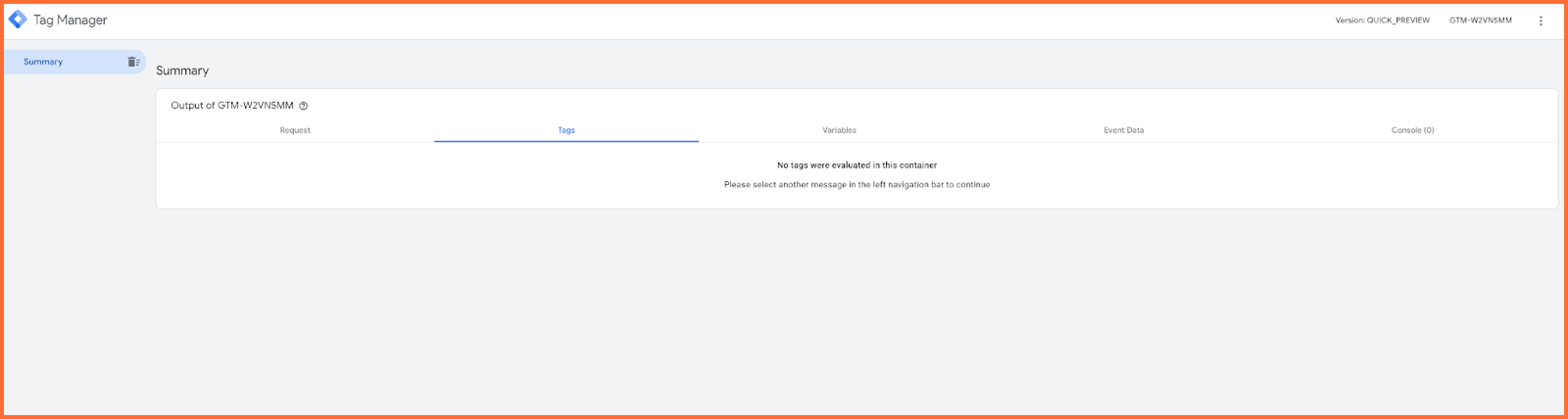 server GTM container preview