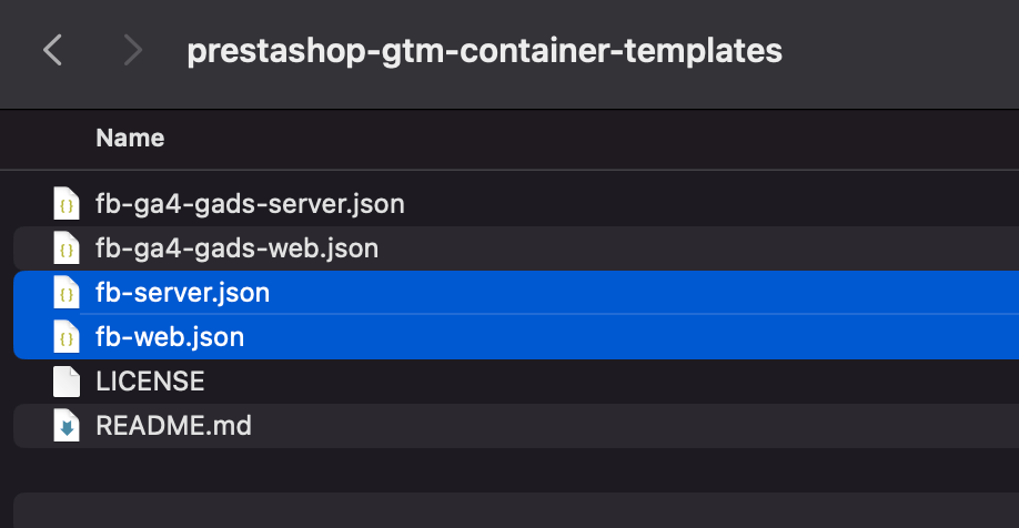 Download GTM templates for PrestaShop on our GitHub