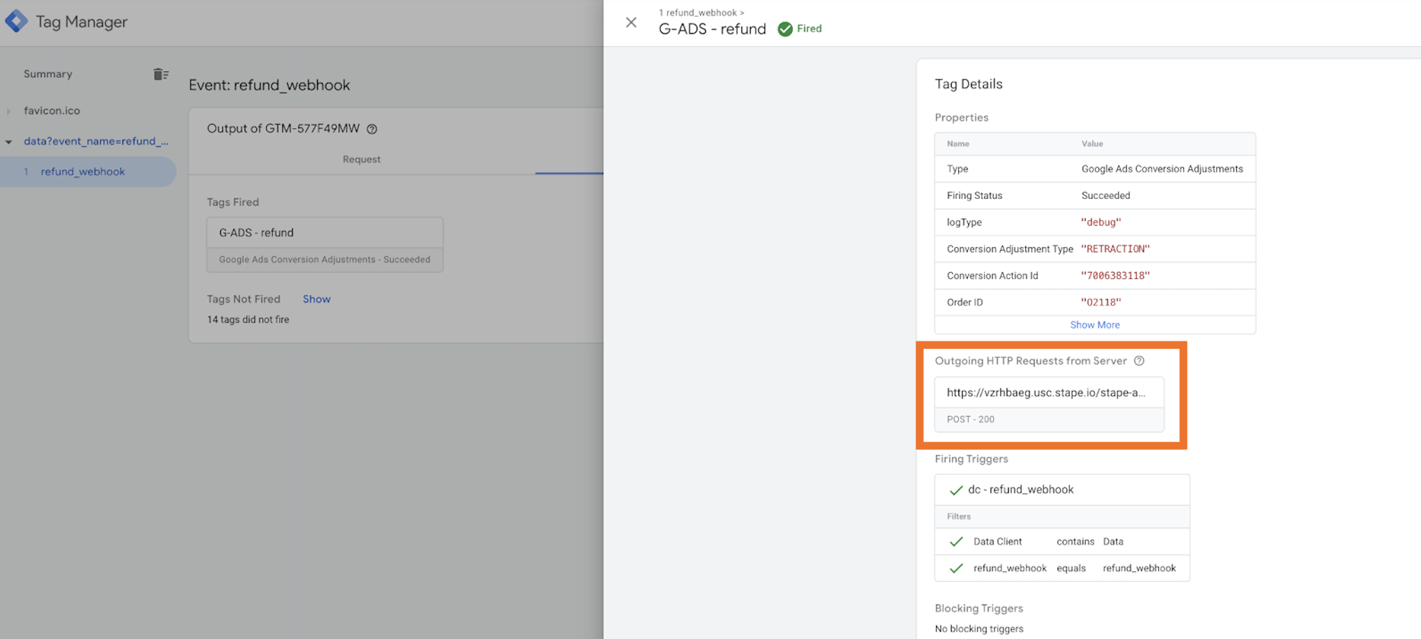 Testing the tag configuration