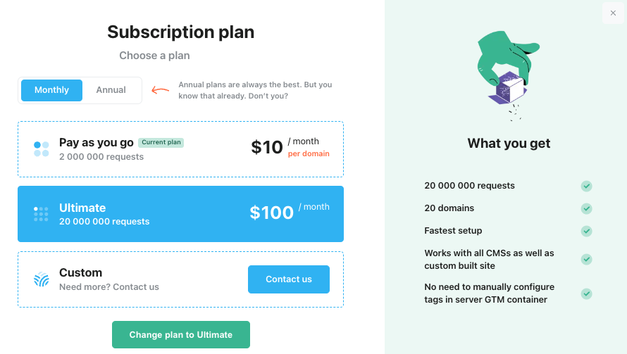 Select a subscription plan or choose to add payment later