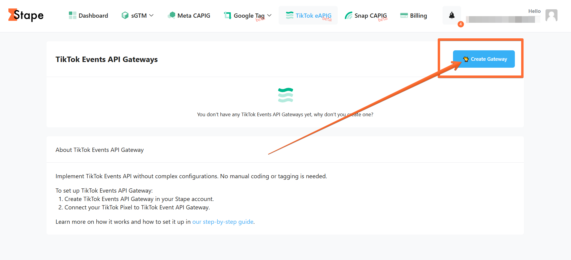 Click Create Gateway