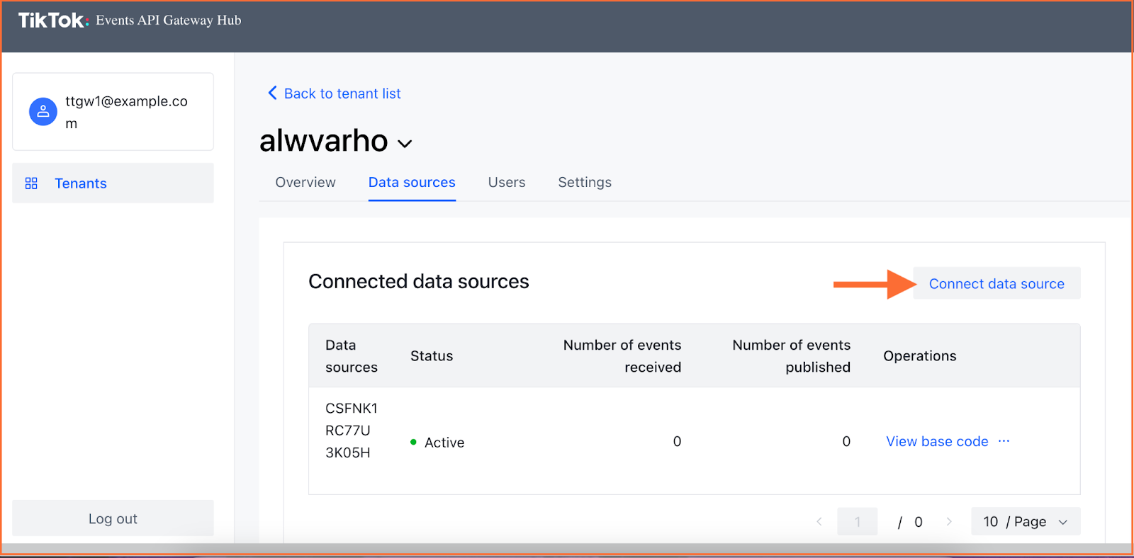 Connect data source