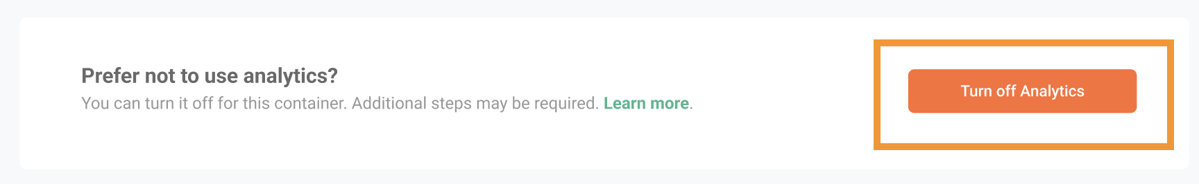 Turn off Stape Analytics