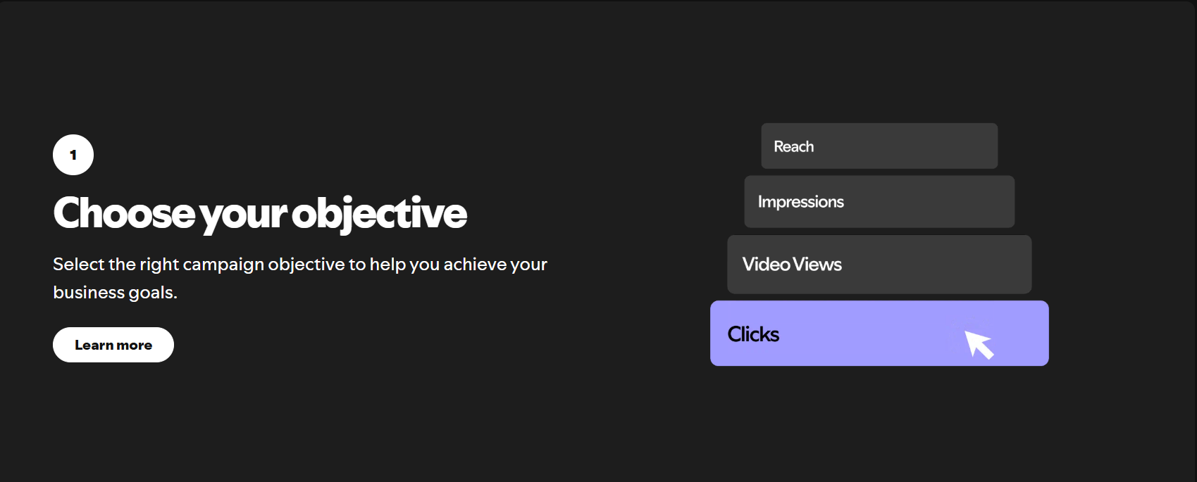 Choose your objectives. 