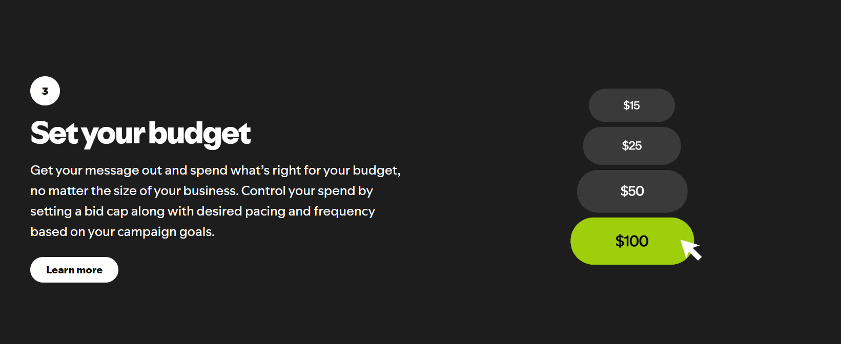 Set budget and targeting