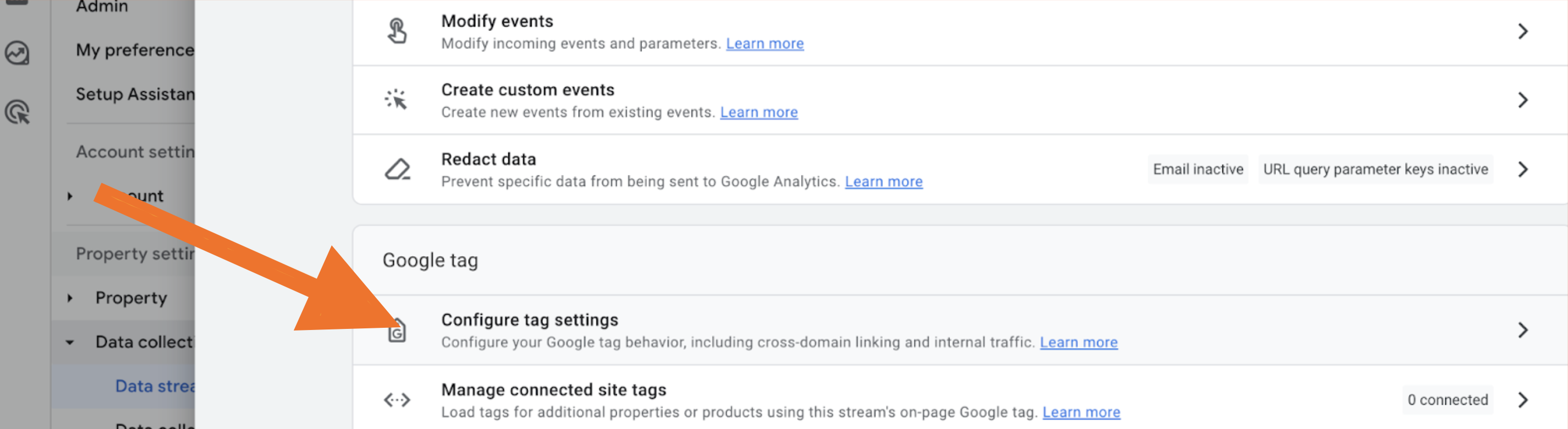 Configure tag settings