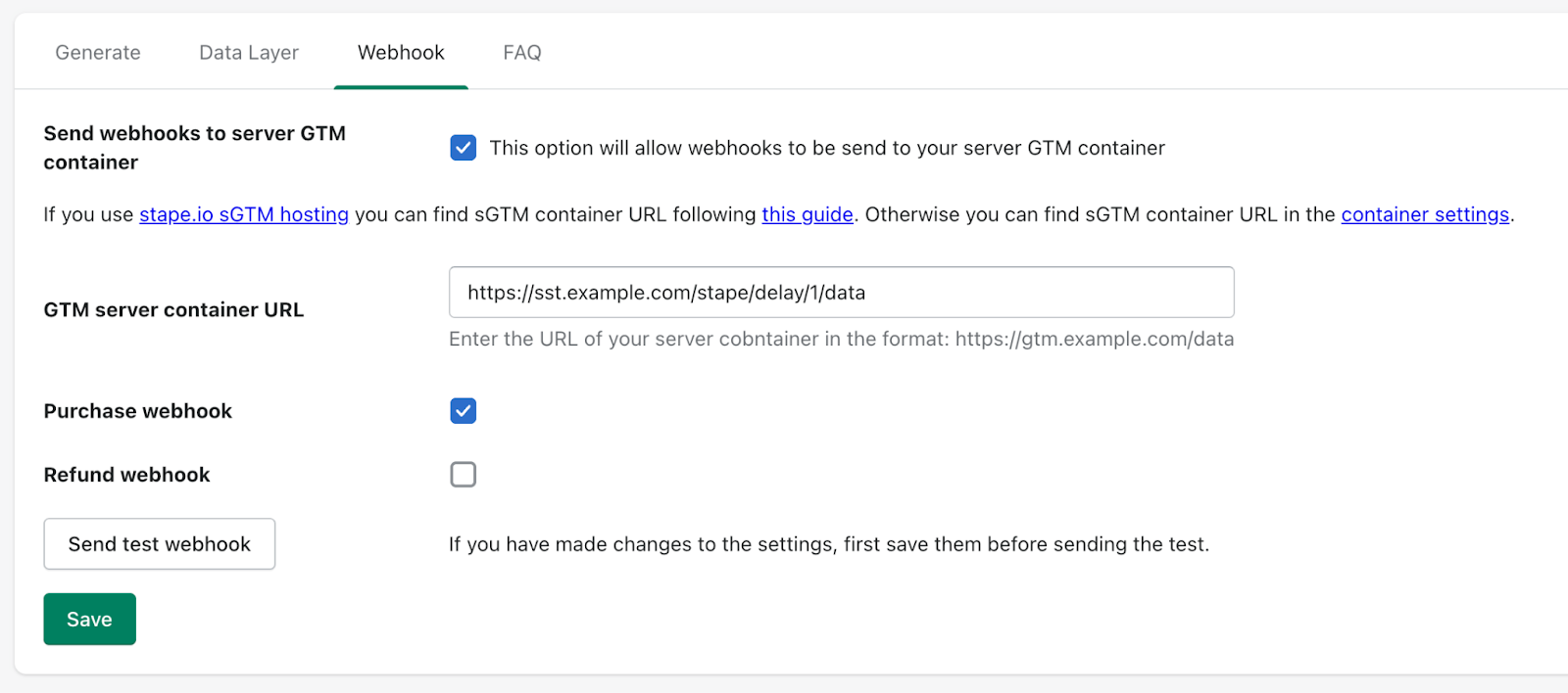 Set up a webhook in Shopify