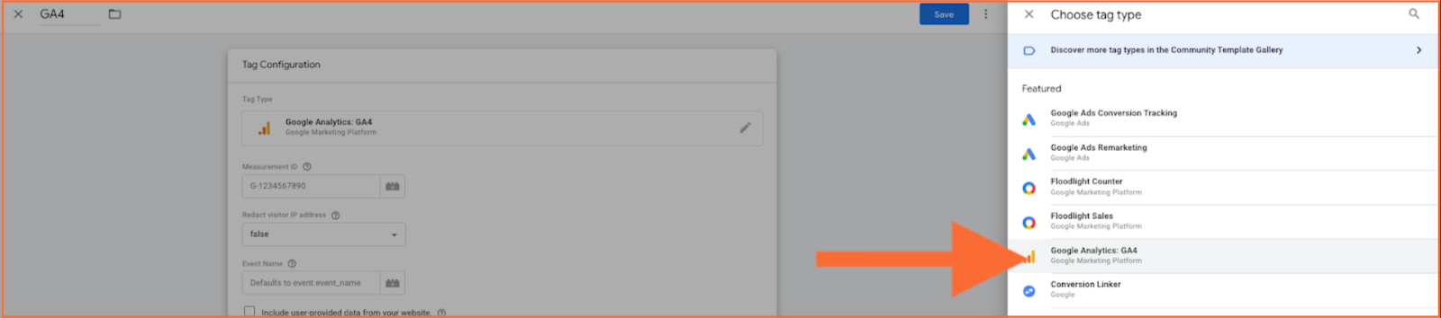 Choose Google Analytics: GA4