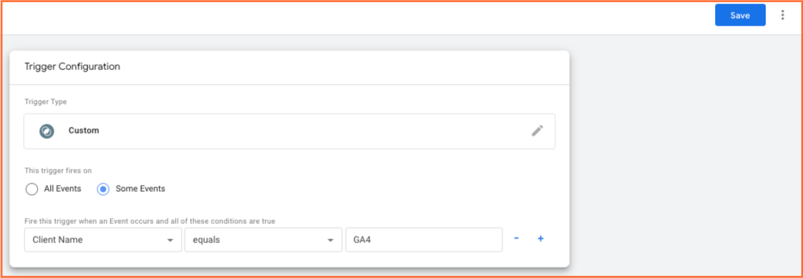 Create triggers for the tag