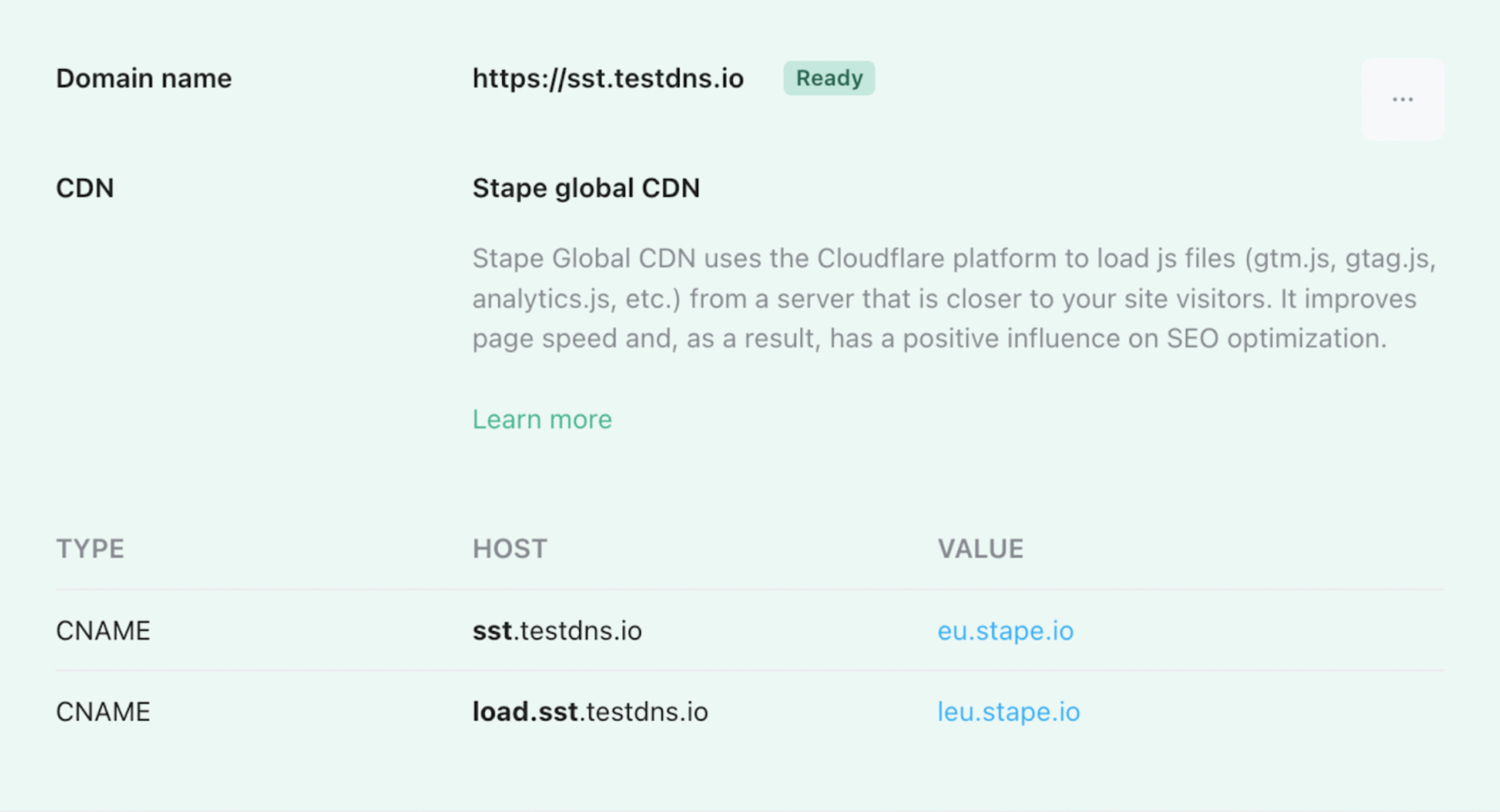 Domains (Tagging Server URLs) in Stape