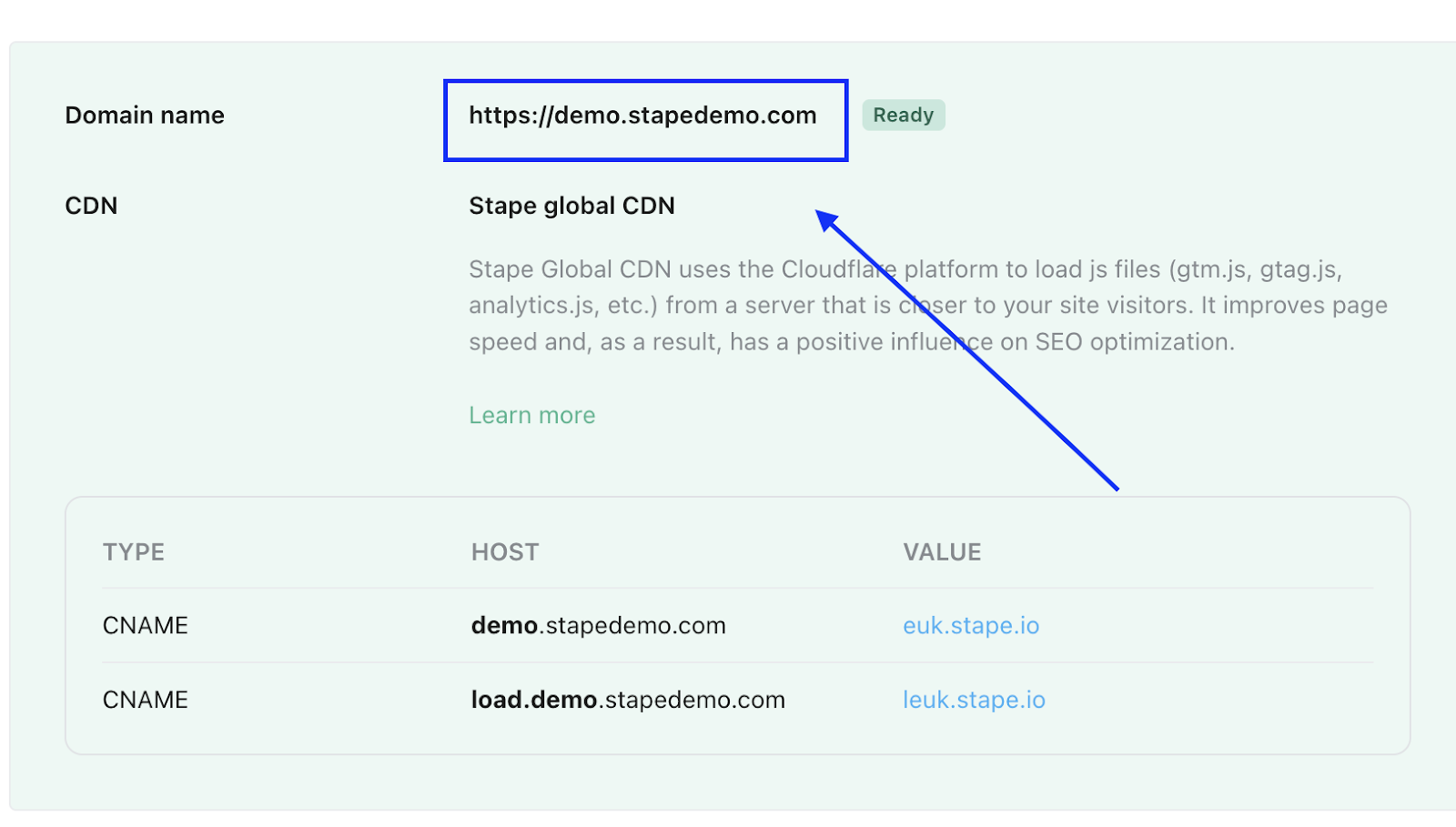 Stape domain