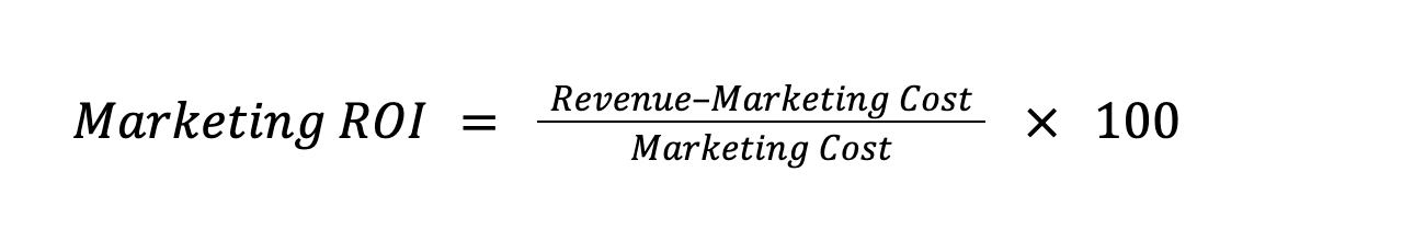 Marketing ROI calculation formula