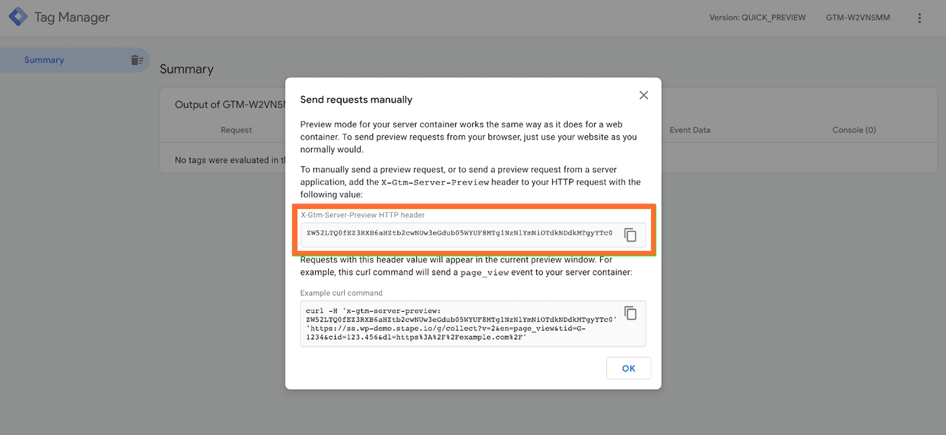Send requests manually in Google Tag Manager