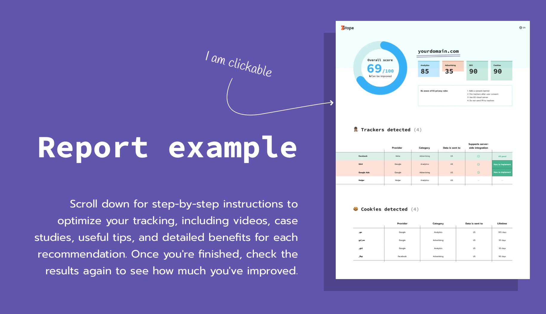 Stape’s Website Tracking Checker