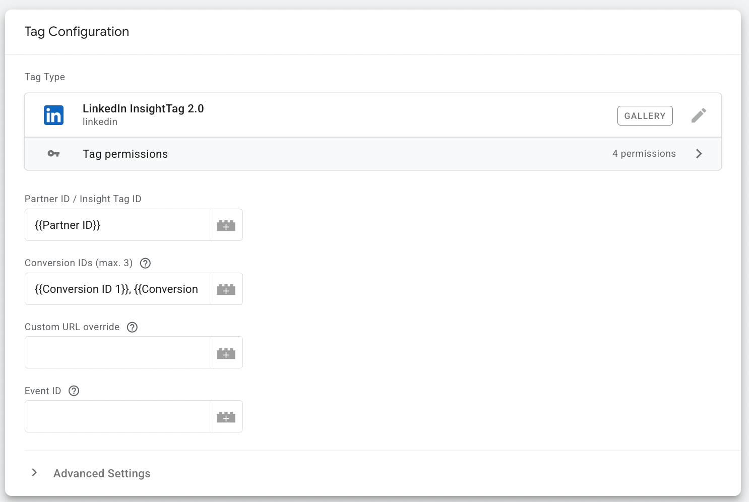 LinkedIn InsightTag 2.0 configured