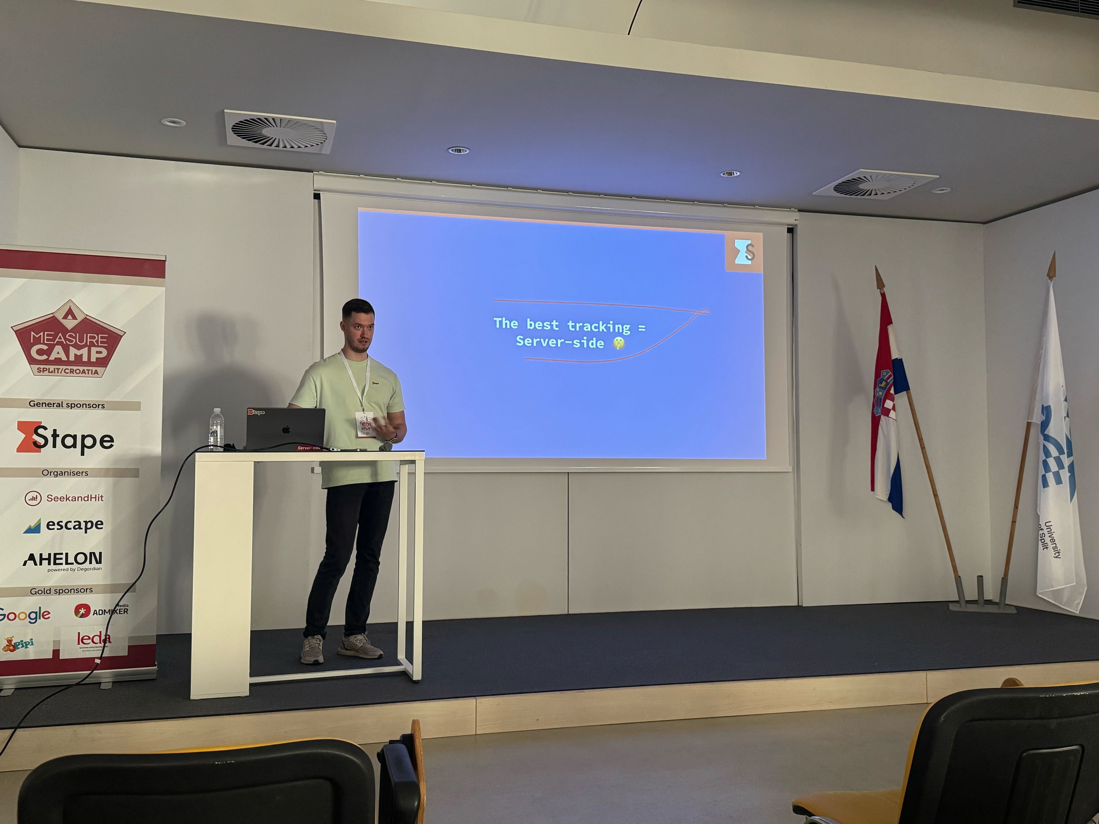 Serhii Shkvarnytskyi from Stape at MeasureCamp Split, Croatia 2025&nbsp;