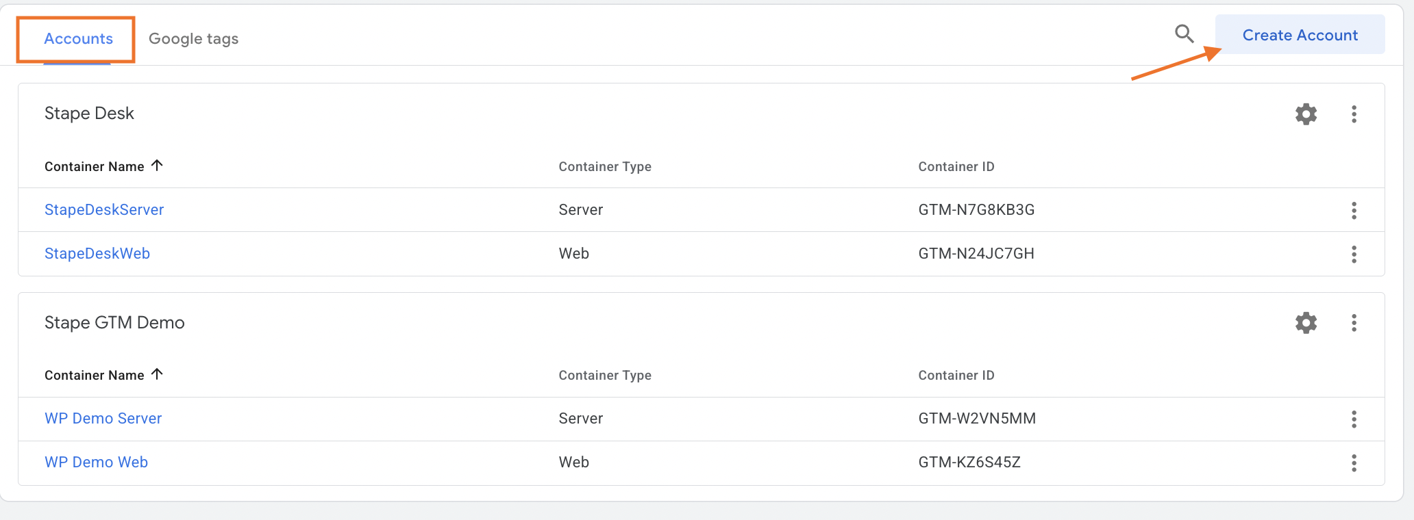 Créer un compte dans GTM