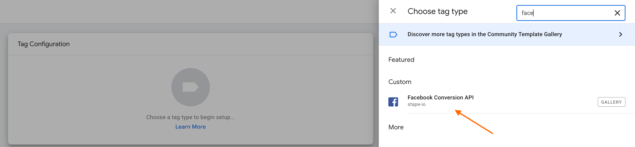 Facebook Conversions API-Tag hinzufügen