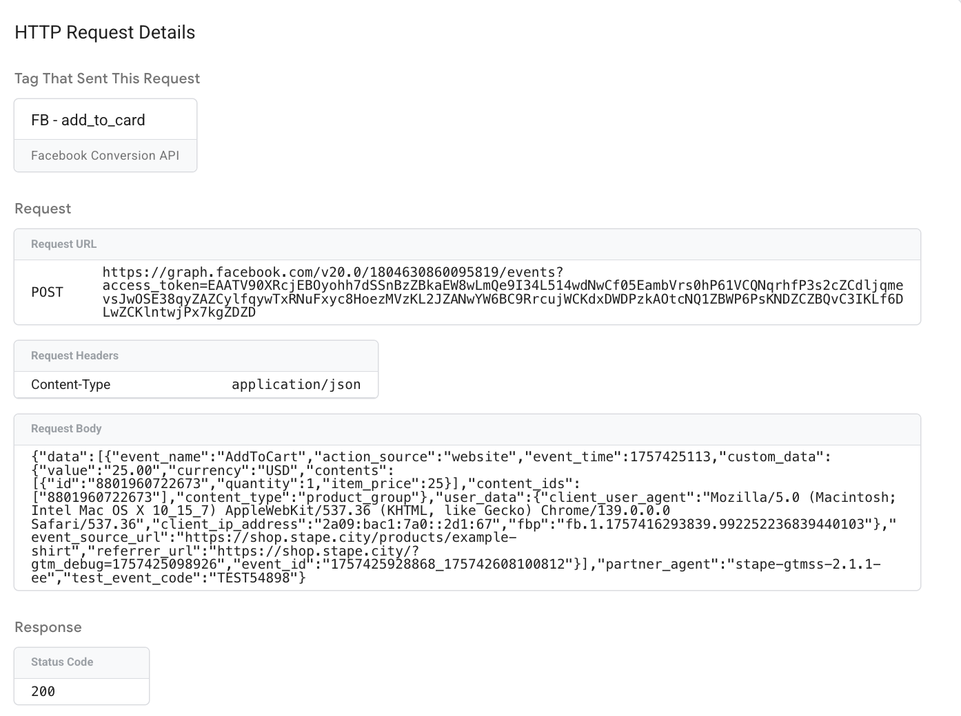Standard-JSON-Anfrage