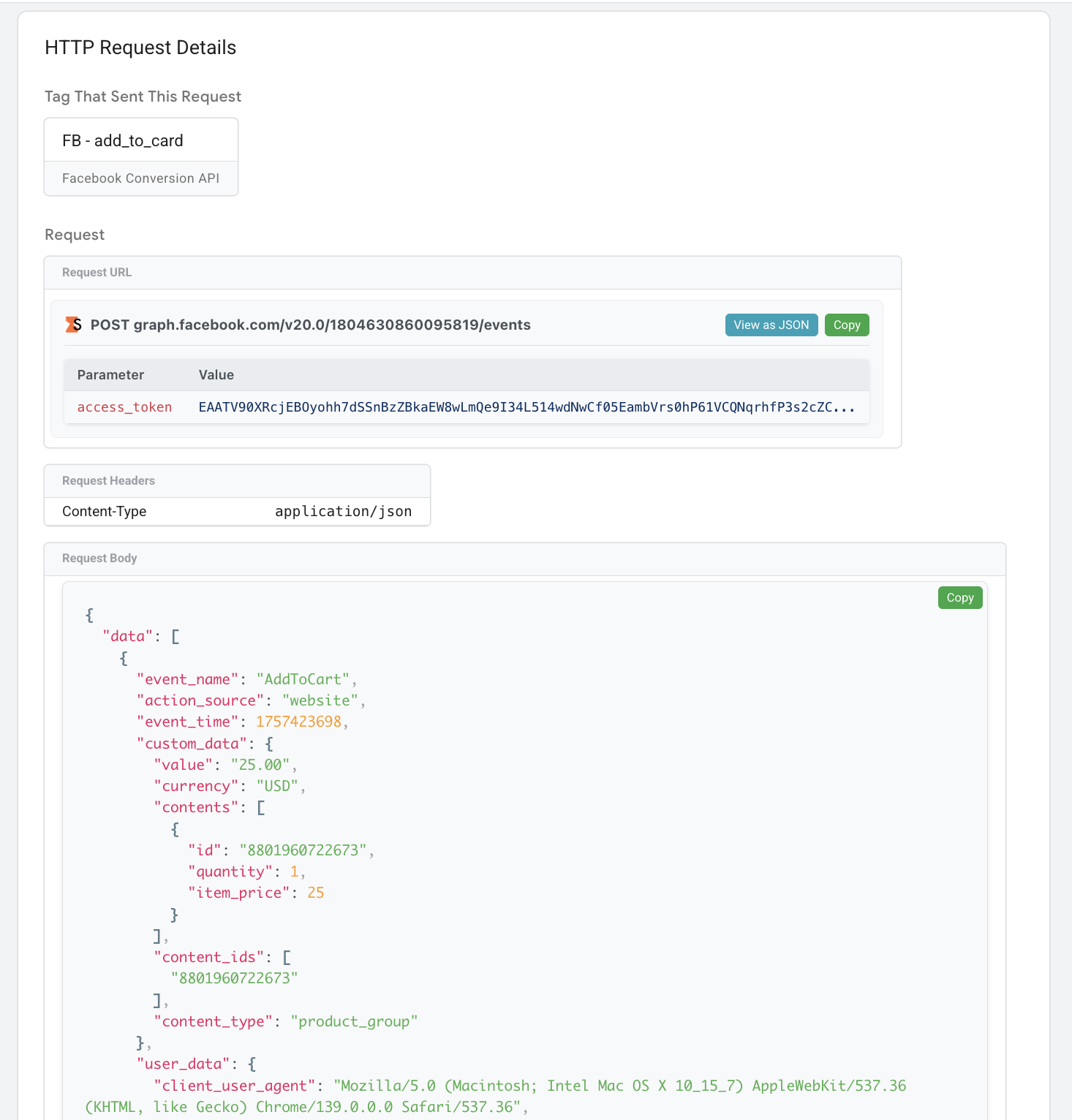 JSON-Formatierung mit Stape Chrome-Erweiterung