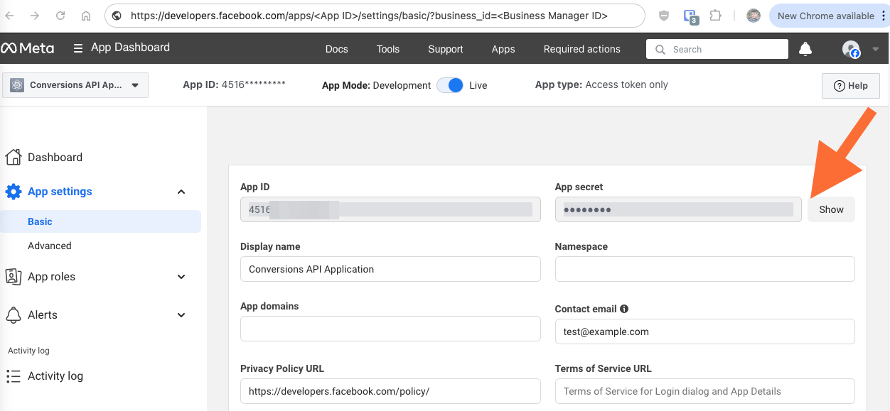 Enable and configure App Secret Proof