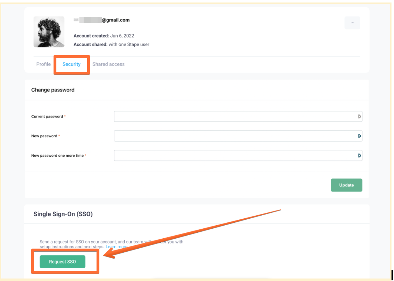 How to enable SSO on Stape?